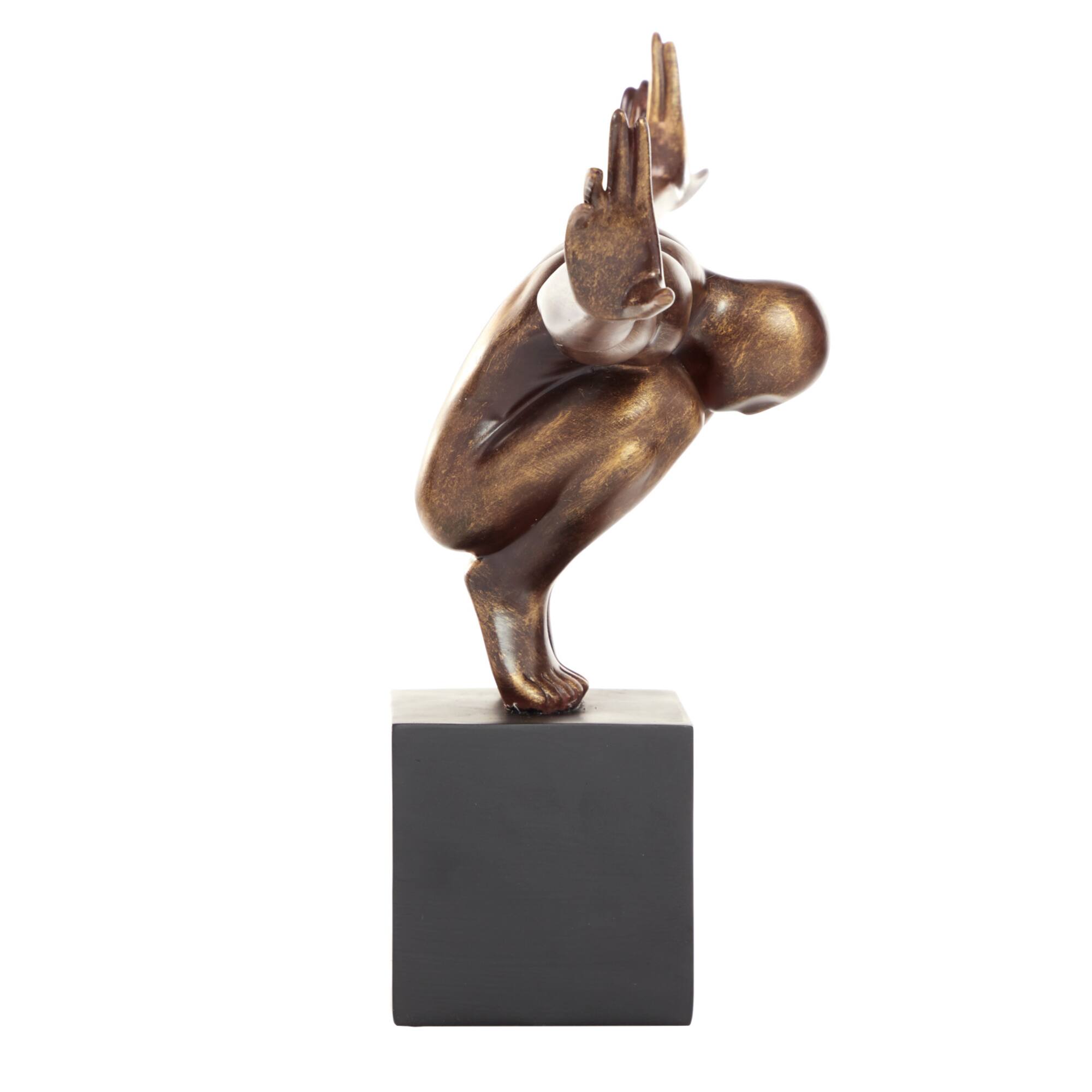 20" Bronze Human Figure Decor Sculpture